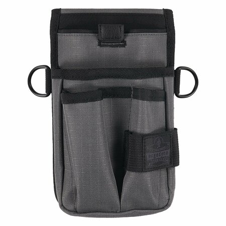 ARSENAL BY ERGODYNE Belt, Gray Tool Pouch with Device Holster Belt Loop, Gray, Polyester 5568